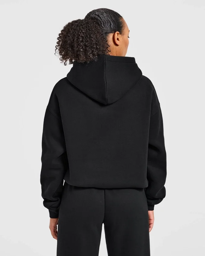 Varsity-hoodie met applicatie in oversized pasvorm