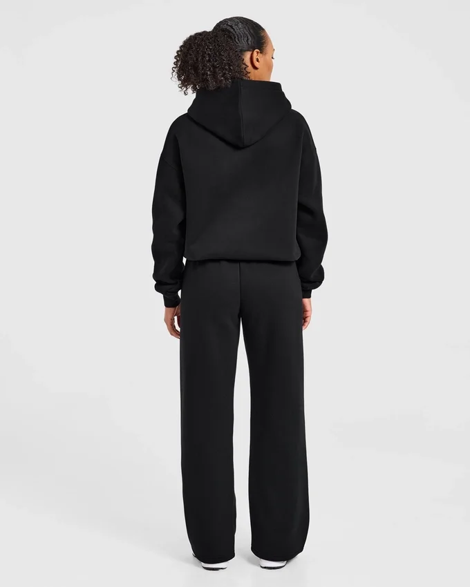 Varsity-hoodie met applicatie in oversized pasvorm
