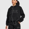 Varsity-hoodie met applicatie in oversized pasvorm