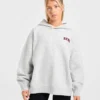 Varsity Minimal Logo oversized gebreide hoodie