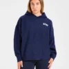 Varsity Minimal Logo oversized gebreide hoodie