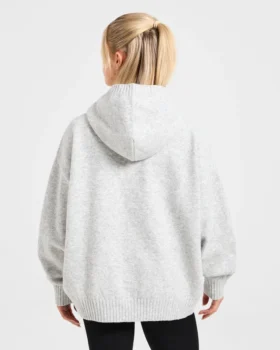 Varsity Minimal Logo oversized gebreide hoodie