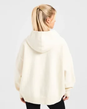 Varsity Minimal Logo oversized gebreide hoodie