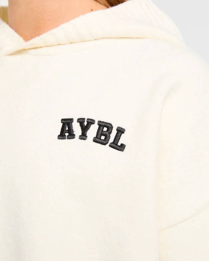 Varsity Minimal Logo oversized gebreide hoodie