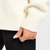 Varsity Minimal Logo oversized gebreide hoodie