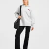 Varsity Minimal Logo oversized gebreide hoodie