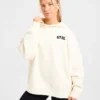 Varsity Minimal Logo oversized gebreide hoodie