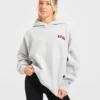 Varsity Minimal Logo oversized gebreide hoodie