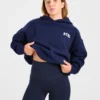 Varsity Minimal Logo oversized gebreide hoodie