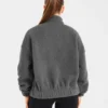 Varsity oversized fleecejack met rits