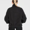 Varsity oversized fleecejack met rits