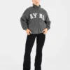 Varsity oversized fleecejack met rits