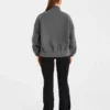 Varsity oversized fleecejack met rits