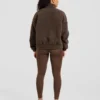 Varsity oversized fleecejack met rits
