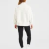 Varsity oversized fleecejack met rits