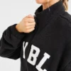 Varsity oversized fleecejack met rits
