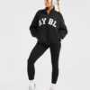 Varsity oversized fleecejack met rits