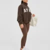 Varsity oversized fleecejack met rits
