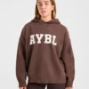 Varsity oversized gebreide hoodie