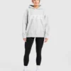 Varsity oversized gebreide hoodie