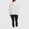 Varsity oversized gebreide hoodie