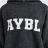 Varsity oversized gebreide hoodie