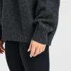 Varsity oversized gebreide hoodie