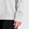 Varsity oversized gebreide hoodie