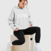 Varsity oversized gebreide hoodie