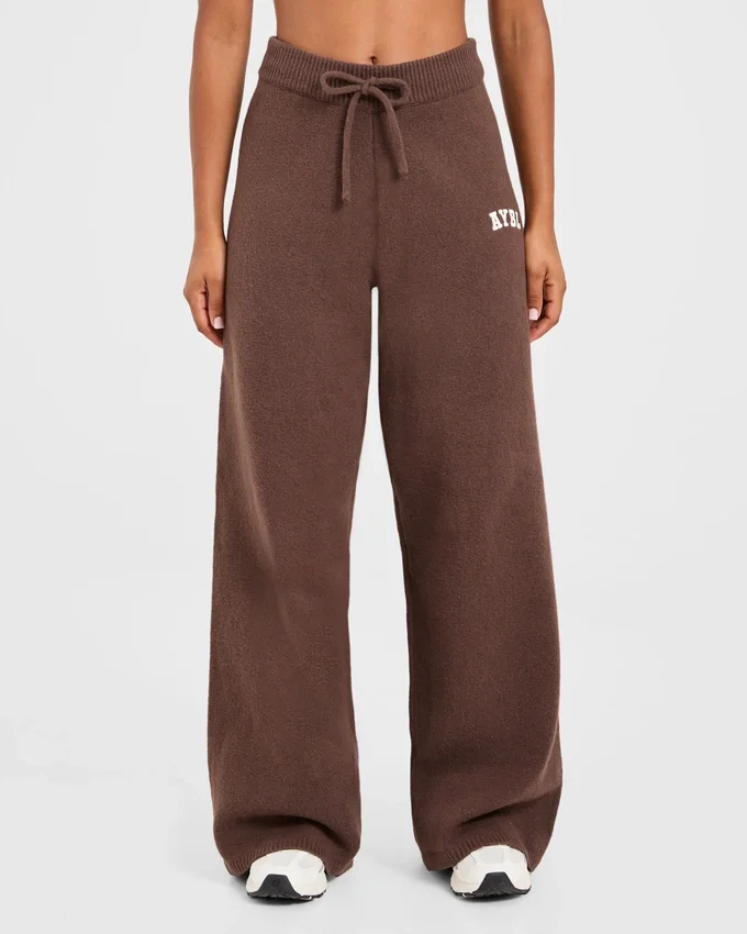 Varsity oversized gebreide Joggingbroeken