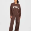 Varsity oversized gebreide Joggingbroeken