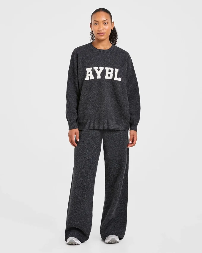 Varsity oversized gebreide Joggingbroeken
