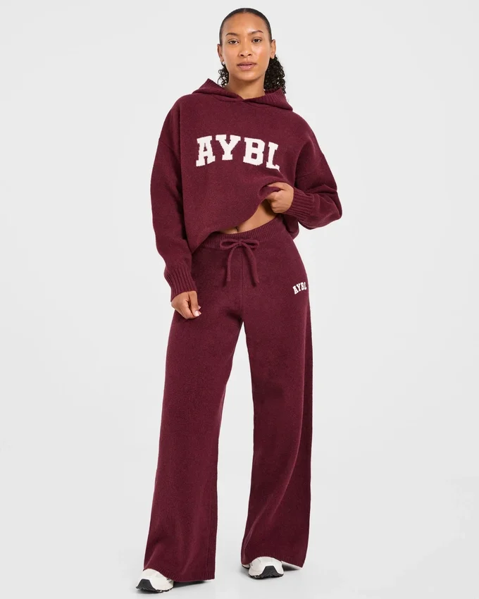 Varsity oversized gebreide Joggingbroeken
