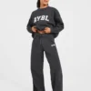 Varsity oversized gebreide Joggingbroeken