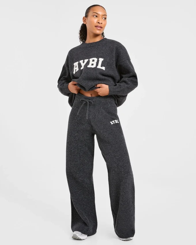 Varsity oversized gebreide Joggingbroeken