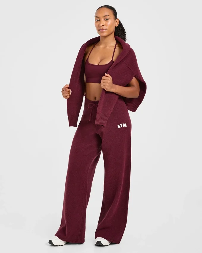 Varsity oversized gebreide Joggingbroeken