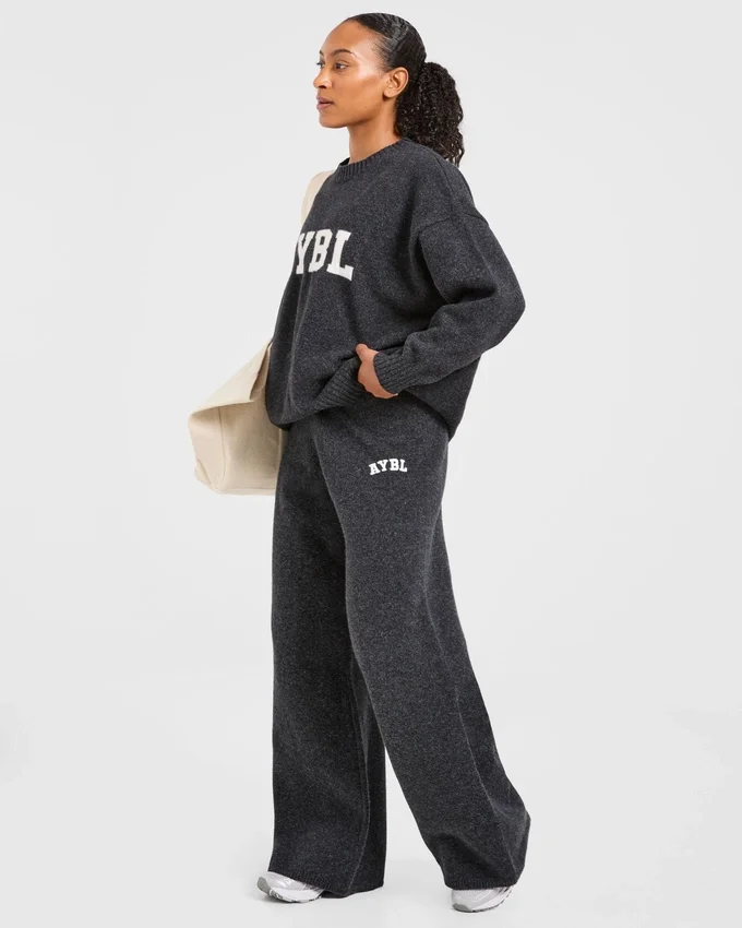 Varsity oversized gebreide Joggingbroeken