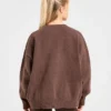 Varsity oversized gebreide trui