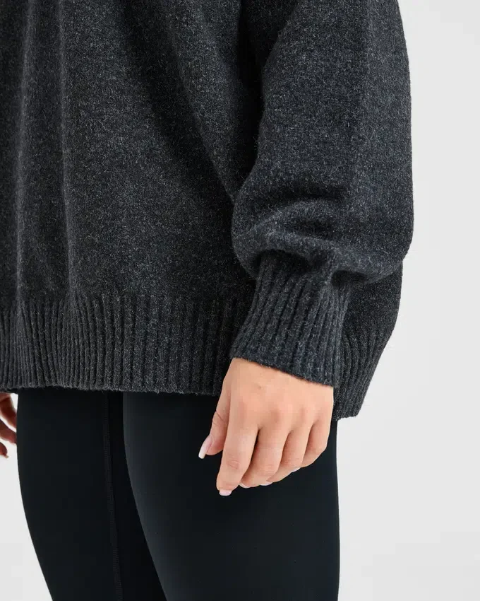 Varsity oversized gebreide trui