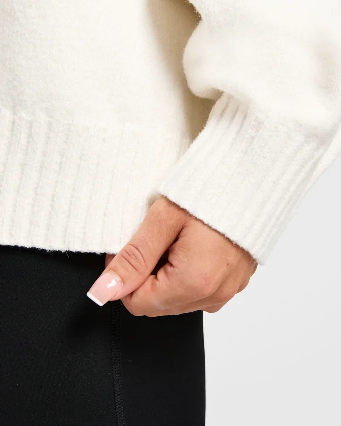 Varsity oversized gebreide trui