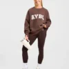 Varsity oversized gebreide trui