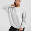 Varsity oversized gebreide trui