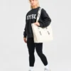 Varsity oversized gebreide trui
