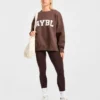 Varsity oversized gebreide trui