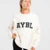 Varsity oversized gebreide trui