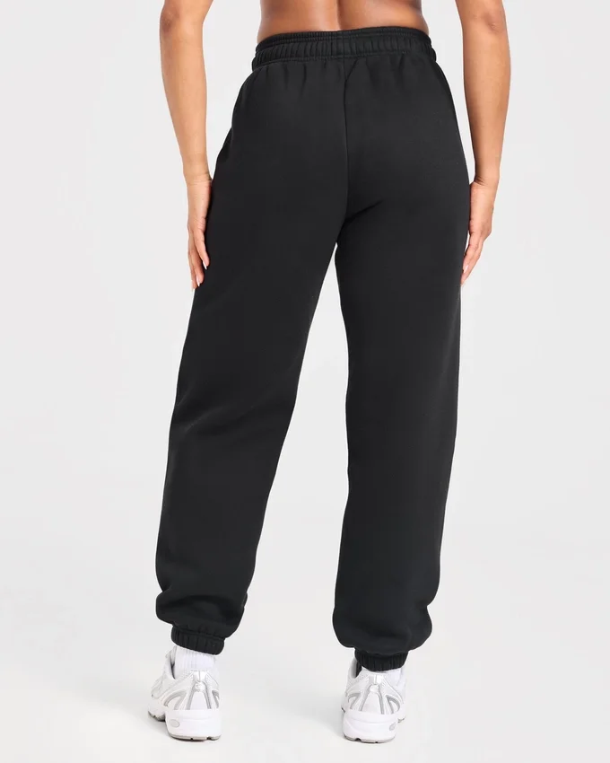 Varsity Oversized Joggingbroek met Opgestikt Logo