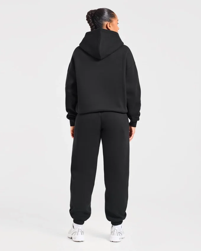 Varsity Oversized Joggingbroek met Opgestikt Logo