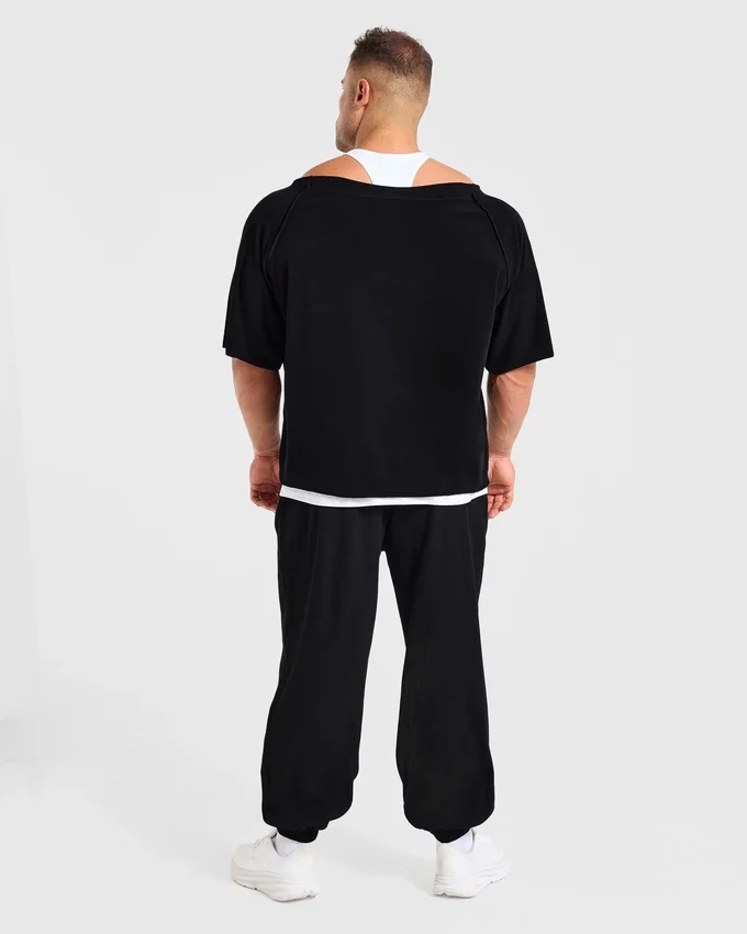 Wesley Vissers x Old School T-shirt met wijde hals