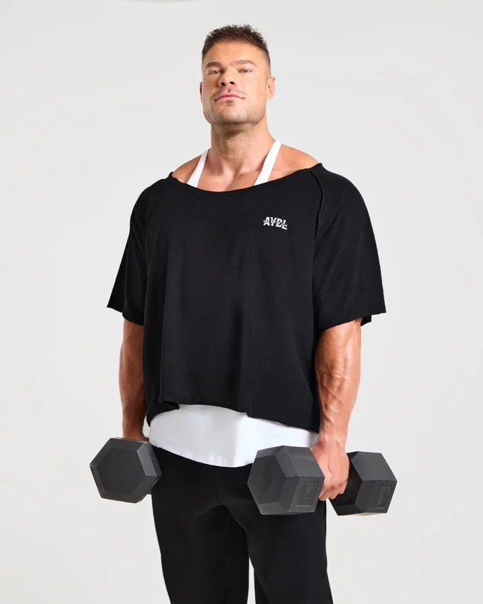 Wesley Vissers x Old School T-shirt met wijde hals