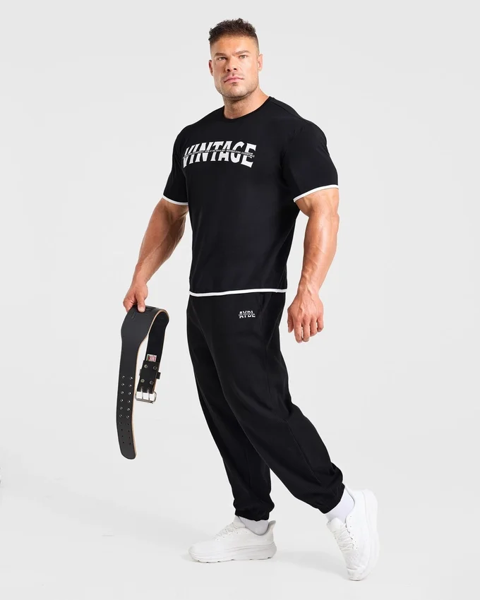 Wesley Vissers x Oversized geribde Joggingbroeken